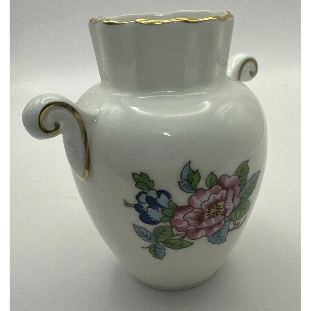 Aynsley Bud Vase Double Handle Pembroke Fine English Bone China 3.5